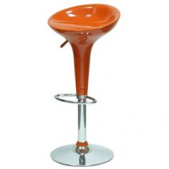 Барный стул Barneo N-100 Bomba оранжевый глянец в Игриме - igrim.mebel24.online | фото