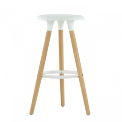 Барный стул Barneo N-19 Modern интерьерный белый в Игриме - igrim.mebel24.online | фото
