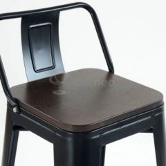 Барный стул N-238 Tolix Wood style Черный в Игриме - igrim.mebel24.online | фото 3