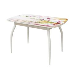 БОСТОН - 3 Стол раздвижной 1100/1420 опоры Триумф белые в Игриме - igrim.mebel24.online | фото 2