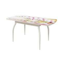 БОСТОН - 3 Стол раздвижной 1100/1420 опоры Триумф белые в Игриме - igrim.mebel24.online | фото 4