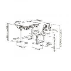 Парта-трансформер + стул PICCOLINO Blue в Игриме - igrim.mebel24.online | фото 6