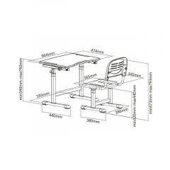 Парта-трансформер + стул PICCOLINO II Grey в Игриме - igrim.mebel24.online | фото 6