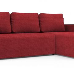 Диван угловой Алиса 3 Shaggy RED - TEOS BLACK в Игриме - igrim.mebel24.online | фото