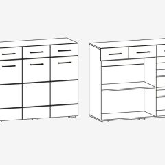 Фиеста №13 Комод глухой (Венге/Белый глянец) в Игриме - igrim.mebel24.online | фото