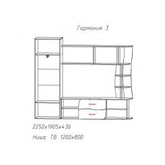 Гостиная ГАРМОНИЯ-3 (ЦРК.ГРМ.03) в Игриме - igrim.mebel24.online | фото 2