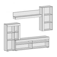 Гостиная Майами (Дуб Белый) в Игриме - igrim.mebel24.online | фото 2