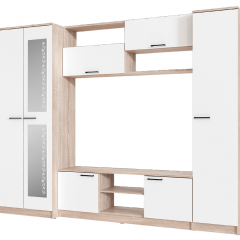 Гостиная МГС 3 Исполнение 1 (Дуб сонома/Белый) в Игриме - igrim.mebel24.online | фото 2