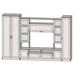 Гостиная ПРАГА-1 Анкор белый в Игриме - igrim.mebel24.online | фото 2