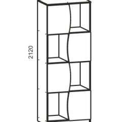 Киви №9 Стеллаж (ЛДСП молочный дуб/лайм) в Игриме - igrim.mebel24.online | фото 2