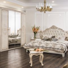 Комод 4 ящика с Зеркалом ППУ (крем) коллекция Патрисия в Игриме - igrim.mebel24.online | фото 5