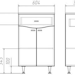 Комод 60 Волна с верхним ящиком В1 АЙСБЕРГ (DA1004K) в Игриме - igrim.mebel24.online | фото 3