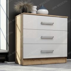 Комод Адель (дуб вотан/белый глянец) в Игриме - igrim.mebel24.online | фото