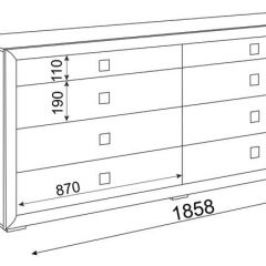 Комод большой Глэдис М27 (ЯШС/Белый) в Игриме - igrim.mebel24.online | фото 2