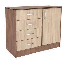 Комод Фиеста (Ясень шимо темный/светлый) Эко в Игриме - igrim.mebel24.online | фото