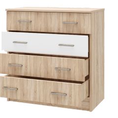 БЕАТРИС Комод К800 (Дуб Сонома светлый/Белый глянец) в Игриме - igrim.mebel24.online | фото 2