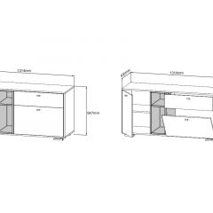 ЛАНС Комод К101 (дуб бунратти/белый) в Игриме - igrim.mebel24.online | фото 2