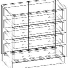 СОФИЯ Комод К800 (венге/дуб белфорт) в Игриме - igrim.mebel24.online | фото 3