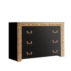 Комод Тиффани Premium черная/золото (ТФКМ-1(П) в Игриме - igrim.mebel24.online | фото