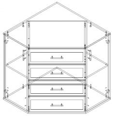 СОФИЯ Комод угловой К780 (венге/дуб белфорд) в Игриме - igrim.mebel24.online | фото 3