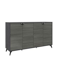 Комодино ПМ-390.03 Комод (ЛДСП Матера/МДФ Санторини темный) в Игриме - igrim.mebel24.online | фото