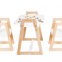 Комплект детской мебели стол и  два стула Я САМ "Лофт-Дуо" (Белый) в Игриме - igrim.mebel24.online | фото