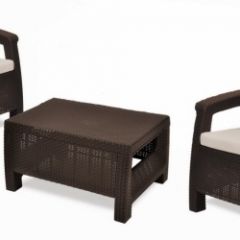 Комплект мебели Корфу Уикенд (Corfu Weekend) коричневый - серо-бежевый * в Игриме - igrim.mebel24.online | фото