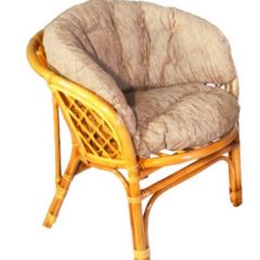 Кресло Багама, подушки светлые полные шенил (Мёд) в Игриме - igrim.mebel24.online | фото