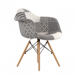 Кресло Barneo N-14 Patchwork черно-белый в Игриме - igrim.mebel24.online | фото