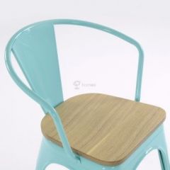 Кресло Barneo N-245 Tolix style Wood  (RAL6027 бирюзовый) в Игриме - igrim.mebel24.online | фото 3