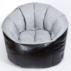 Кресло бескаркасное Релакс Люкс (Серый/Черный) в Игриме - igrim.mebel24.online | фото