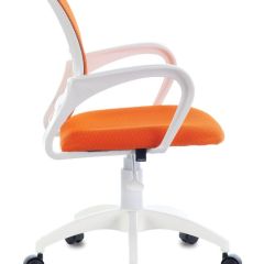 Кресло BRABIX "Fly MG-396W", пластик белый, сетка, оранжевое, 532401, MG-396W_532401 в Игриме - igrim.mebel24.online | фото 3