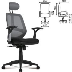 Кресло BRABIX "Saturn ER-400" (черное/серое) 530871 в Игриме - igrim.mebel24.online | фото 2