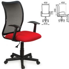 Кресло BRABIX "Spring MG-307" (красное/черное TW) 531405 в Игриме - igrim.mebel24.online | фото 2