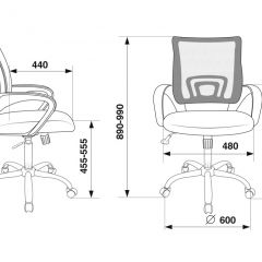 Кресло Бюрократ CH-695N/SL/DG/TW-11 темно-серый TW-04 черный TW-11 в Игриме - igrim.mebel24.online | фото 4