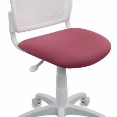 Кресло детское Бюрократ CH-W296NX/26-31 белый TW-15 розовый 26-31 в Игриме - igrim.mebel24.online | фото 1