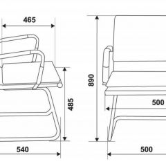 Кресло для посетителя Бюрократ CH-993-Low-V/Black на черный в Игриме - igrim.mebel24.online | фото 3