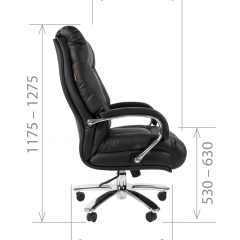 Кресло для руководителя CHAIRMAN 405 (Кожа) Черное в Игриме - igrim.mebel24.online | фото 5