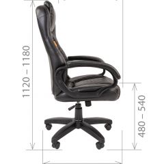 Кресло для руководителя  CHAIRMAN 432 (Экокожа черная) в Игриме - igrim.mebel24.online | фото 5