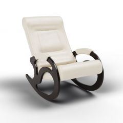 Кресло-качалка Вилла 11-К-КР (экокожавенге) КРЕМ в Игриме - igrim.mebel24.online | фото