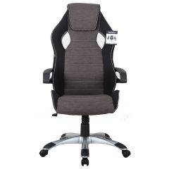 Кресло компьютерное BRABIX Techno GM-002 (ткань) черное/серое, вставки белые (531815) в Игриме - igrim.mebel24.online | фото 3