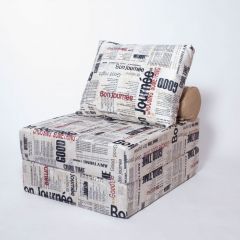 Кресло-кровать-пуф бескаркасное Прайм (Газета) в Игриме - igrim.mebel24.online | фото