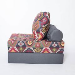 Кресло-кровать-пуф бескаркасное Прайм (мехико серый-графит) в Игриме - igrim.mebel24.online | фото