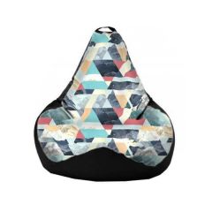 Кресло-мешок XL Snow Aqua-Black в Игриме - igrim.mebel24.online | фото