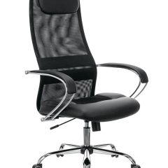 Кресло офисное BRABIX PREMIUM "Stalker EX-608 CH" (хром, ткань-сетка/кожзам, черное) 532091 в Игриме - igrim.mebel24.online | фото