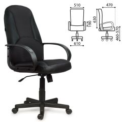Кресло офисное BRABIX "City EX-512" (кожзам черный, ткань черная) 531407 в Игриме - igrim.mebel24.online | фото 2