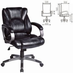 Кресло офисное BRABIX "Eldorado EX-504", экокожа, черное, 530874 в Игриме - igrim.mebel24.online | фото 3