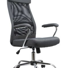 Кресло офисное BRABIX "Flight EX-540" (хром, ткань, сетка, серое) 531848 в Игриме - igrim.mebel24.online | фото