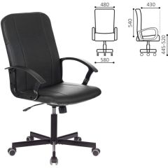 Кресло офисное BRABIX "Simple EX-521" (экокожа, черное) 532103 в Игриме - igrim.mebel24.online | фото 2