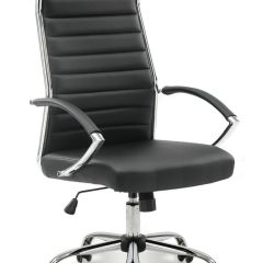 Кресло офисное BRABIX "Style EX-528", экокожа, хром, черное, 531947 в Игриме - igrim.mebel24.online | фото